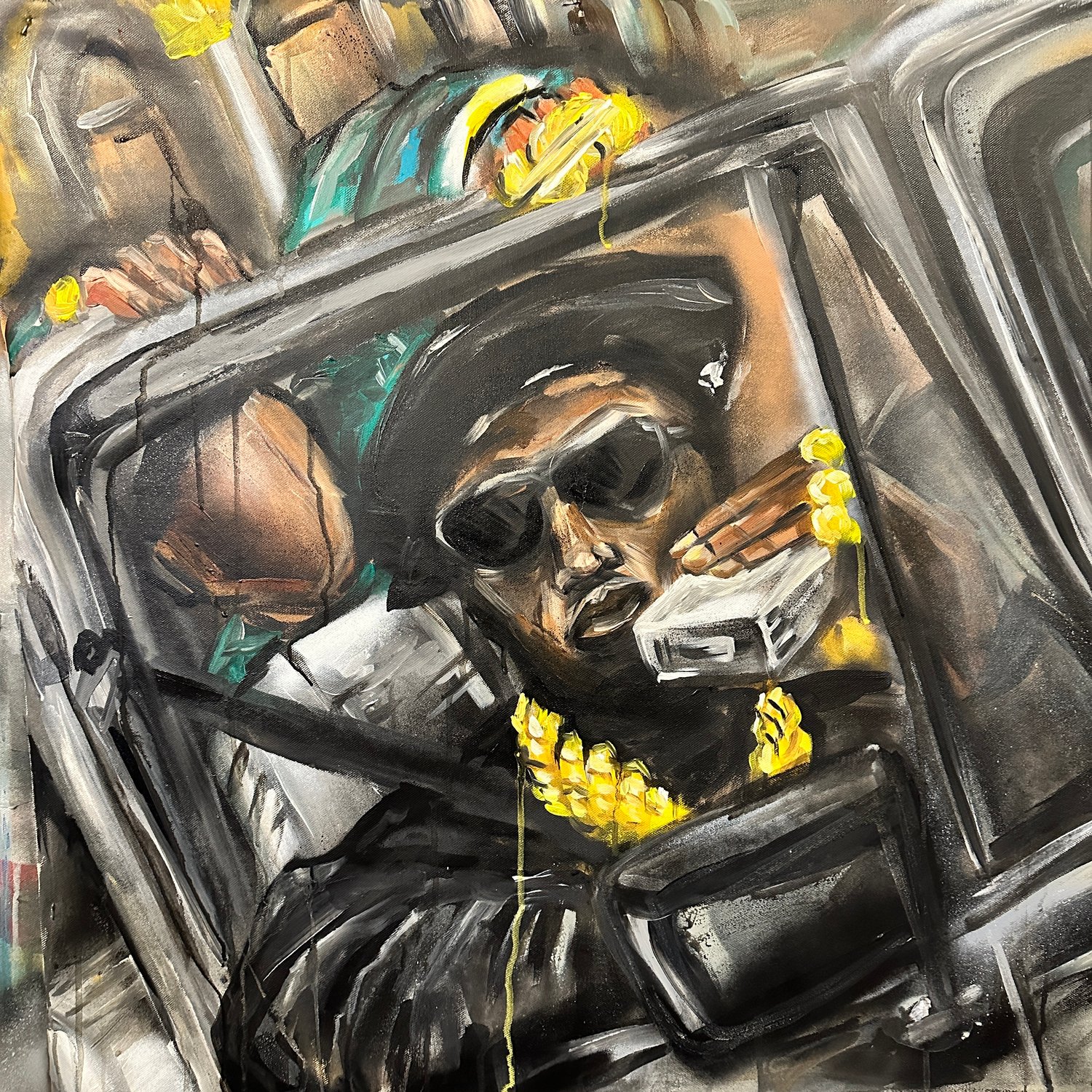 BROTHERS KEEPER ORIGINAL PAINTING 30x30"