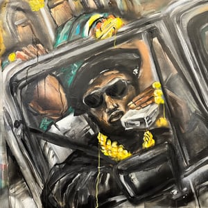 BROTHERS KEEPER ORIGINAL PAINTING 30x30"