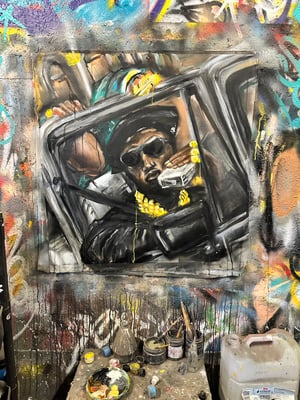 BROTHERS KEEPER ORIGINAL PAINTING 30x30"