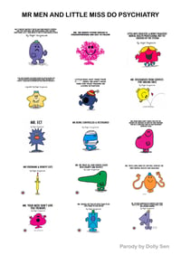 A Mr Men and Little Miss Parody Psychiatry Poster