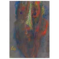 Image 1 of Unenlightened- Sketchbook Drawing in Soft Pastels on Paper 