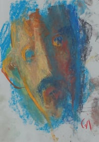 Image 2 of Heard- Sketchbook Drawing in Soft Pastels on Paper 