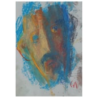 Image 1 of Heard- Sketchbook Drawing in Soft Pastels on Paper 