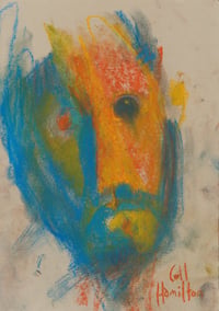 Image 2 of Settled - Sketchbook Drawing in Soft Pastels on Paper 