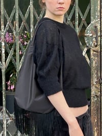Image 1 of  Moonlight Hobo Bag — black with  fringe