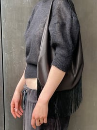 Image 2 of  Moonlight Hobo Bag — black with  fringe