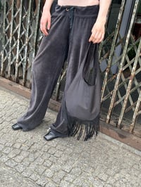 Image 4 of  Moonlight Hobo Bag — black with  fringe
