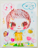 Bee Happy - original 8x10