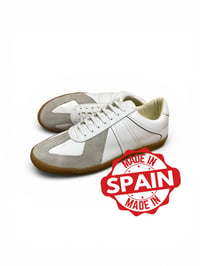 Image 6 of Tortola white leather german army trainer shoes made in Spain 
