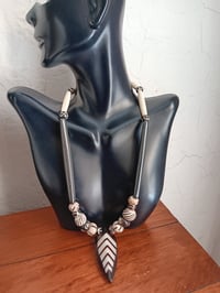 Image 6 of BUFFALO BONE BEADS AND ARROWHEAD NECKLACE