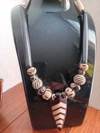 Image 2 of BUFFALO BONE BEADS AND ARROWHEAD NECKLACE