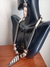 Image 4 of BUFFALO BONE BEADS AND ARROWHEAD NECKLACE