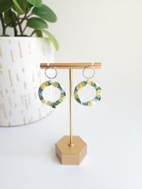 Image 1 of Linen & Lemon Hoops