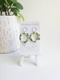 Image 2 of Linen & Lemon Hoops