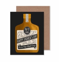 Father's Day Whiskey Bottle Notecard
