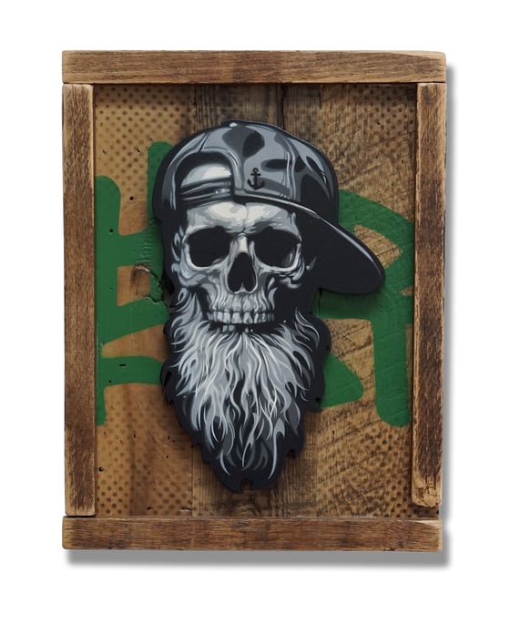 Image of HOLD FAST (SMALL SKULL GREEN)