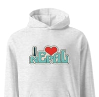 Image 2 of I Love Nepal Hoodie Black/Grey