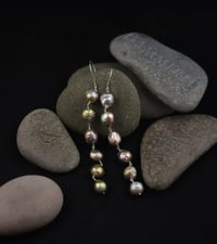 Image 1 of Showstopping, Very Long Pearl Drop Earrings
