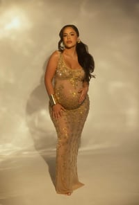 Image 1 of Jordan rhinestone gown