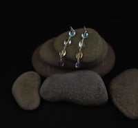 Image 1 of Summer Mix - Long  Drop Gemstone Earrings