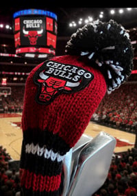 Image 1 of Chicago BULLS  NFL custom Golf Club Cover hand knit logo NFL football fan  gift-63b1e744