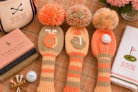 Image 2 of Peaches and cream embroidered handknit GOLF Club Covers choice of design-2c4747ea