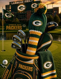 Image 4 of Green Bay Packers custom Golf Club Cover hand knit logo NFL fan  gift