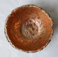 Image 3 of Handmade Blue Copper Papier Mache Bowl | Sculptural Wabi Sabi Decor