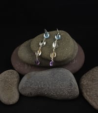 Image 2 of Summer Mix - Long  Drop Gemstone Earrings