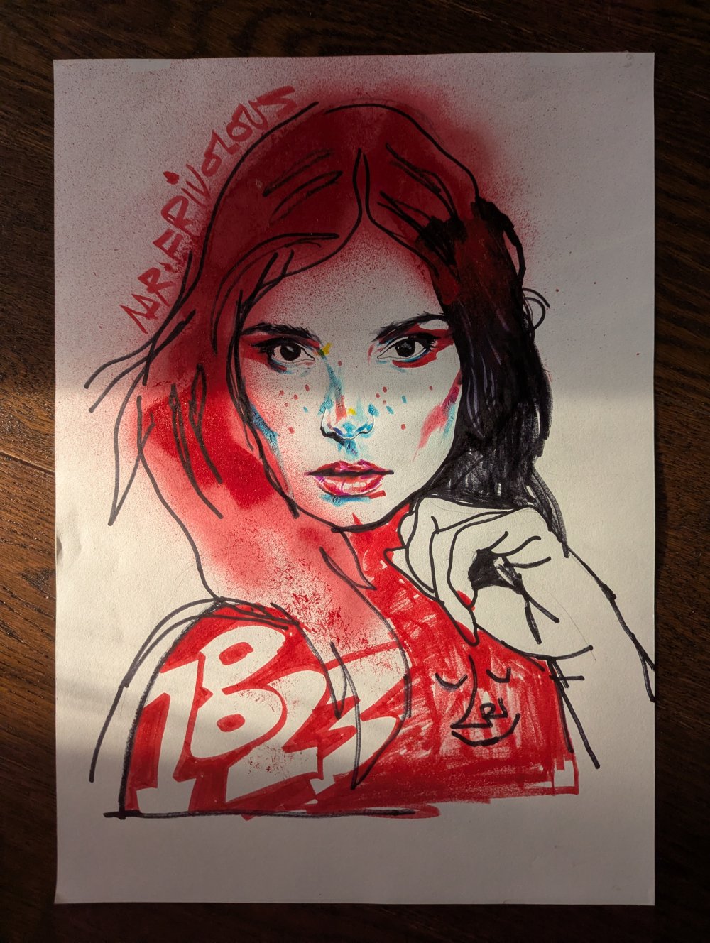 Image of "LADY IN RED" - ORIGINAL