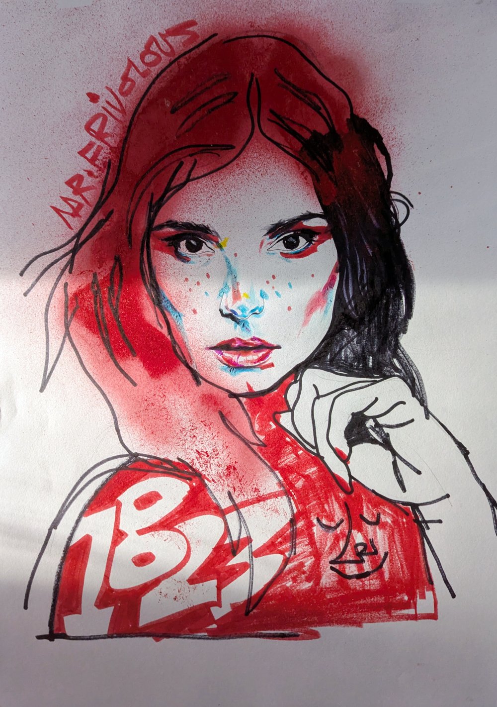 Image of "LADY IN RED" - ORIGINAL