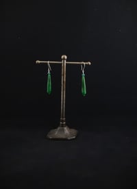 Image 2 of Nephrite Jade Teardrop Earrings