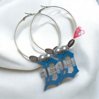 Detroit Lions Hoops Earrings B