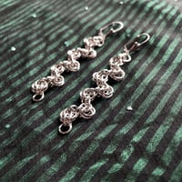 Image 2 of I - STAGGERED BYZANTINE CHAINMAIL EARRINGS