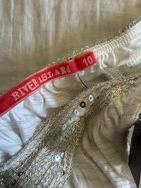 Image 3 of Vintage Y2K pinstripe sequin butterfly long cami BNWT 