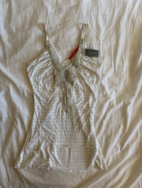 Image 7 of Vintage Y2K pinstripe sequin butterfly long cami BNWT 