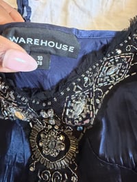 Image 4 of Vintage Y2K silk beaded and sequin gothic whimsy dark fairy cami 