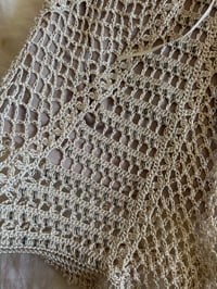 Image 6 of Vintage Y2K crochet beaded cami with ribbon bust detail BNWT 