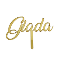 Image 1 of Cake Topper oro con nome 