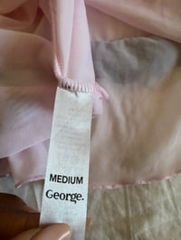 Image 5 of Vintage Y2K baby pink and black ruffle babydoll cami 