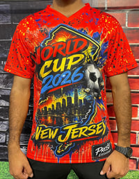 Image 3 of World Cup 2026 New Jersey Host City Soccer Jersey | Limited Edition NJ Fan Gear (Red)