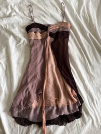 Image 1 of Vintage Y2K Kookai silk fairy dress with knot bust detail 