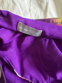Image 4 of Vintage Y2K purple and animal print fairy tie back dress 