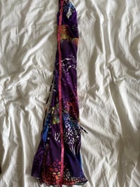 Image 9 of Vintage Y2K purple and animal print fairy tie back dress 
