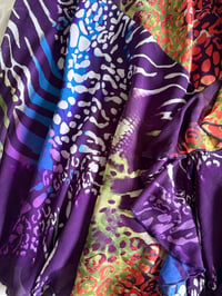 Image 11 of Vintage Y2K purple and animal print fairy tie back dress 