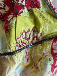 Image 5 of Vintage Y2K green floral cami with sequin bust detail 