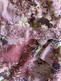 Image 3 of Vintage Y2K pink sequin asymmetrical hem ruffle cami 