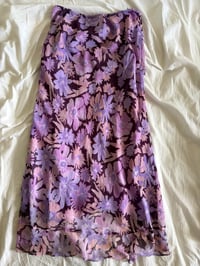 Image 2 of Vintage Y2K purple floral beaded fairy maxi skirt
