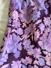 Image 7 of Vintage Y2K purple floral beaded fairy maxi skirt