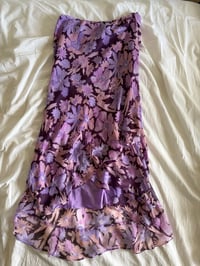 Image 9 of Vintage Y2K purple floral beaded fairy maxi skirt